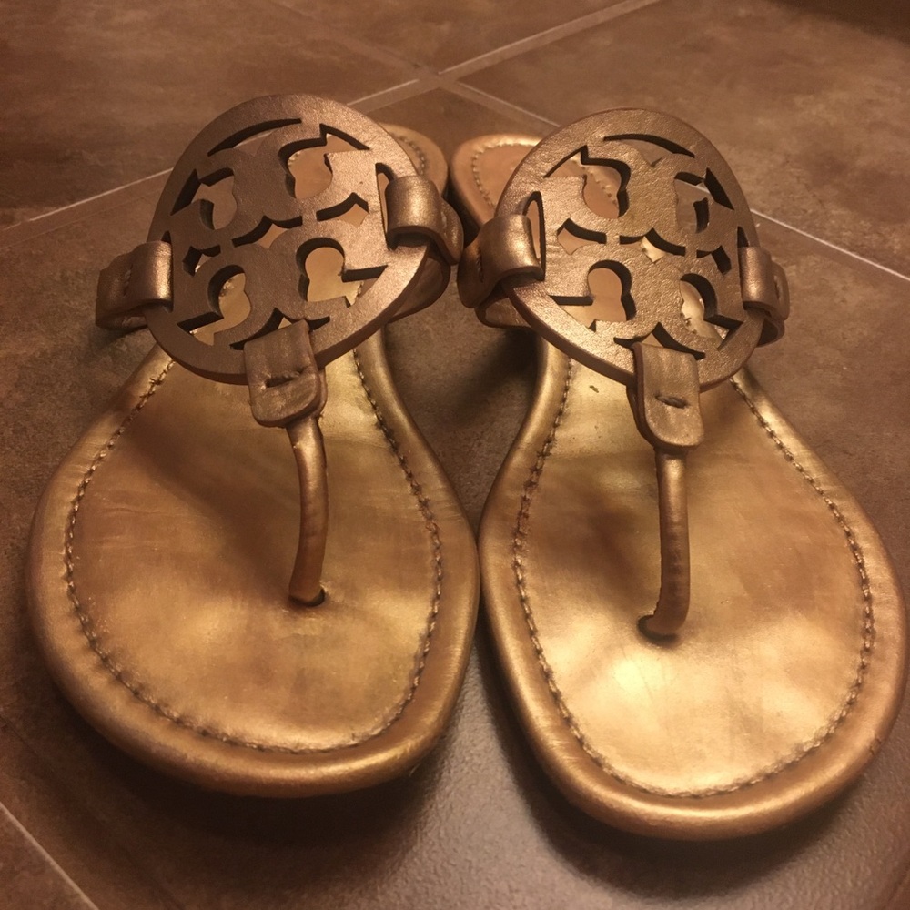 Tory Burch Miller Sandals Rose Gold 11